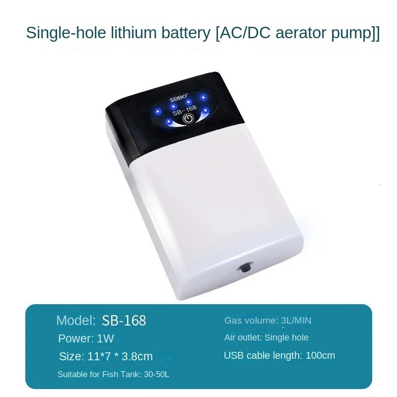 Mini Aquarium Air Pump Strong Endurance Dual Purpose Portable Fishing Mute Oxygen Pump Exhaust Stone Small Fish Tank Usb 250521