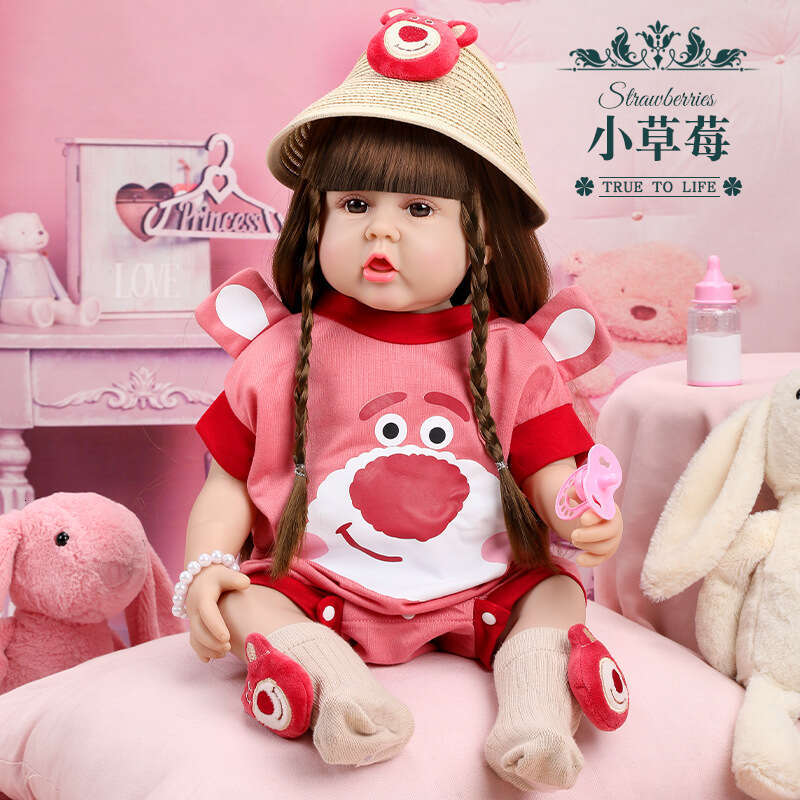 2024 New Model Realistic Reborn Baby Soft Rubber Princess Girl Toy Doll Set Children's Birthday Gift
