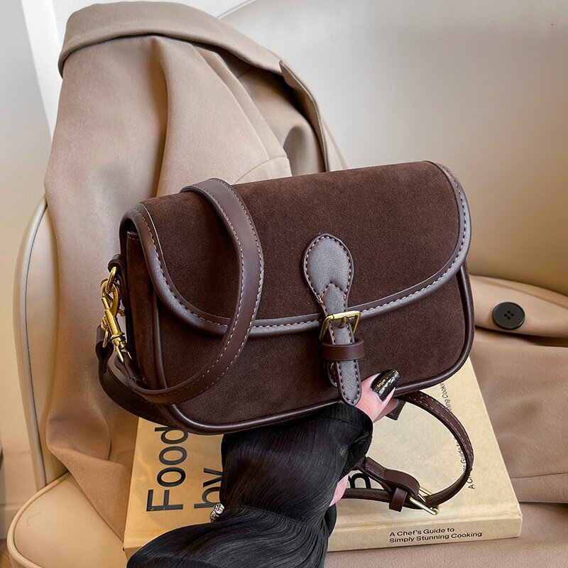 2025 New Women's Bag, New Underarm Women's Fashion Multi functional Niche Shoulder Bag Work Commuter Crossbody Bag Solid Color Retro Style D