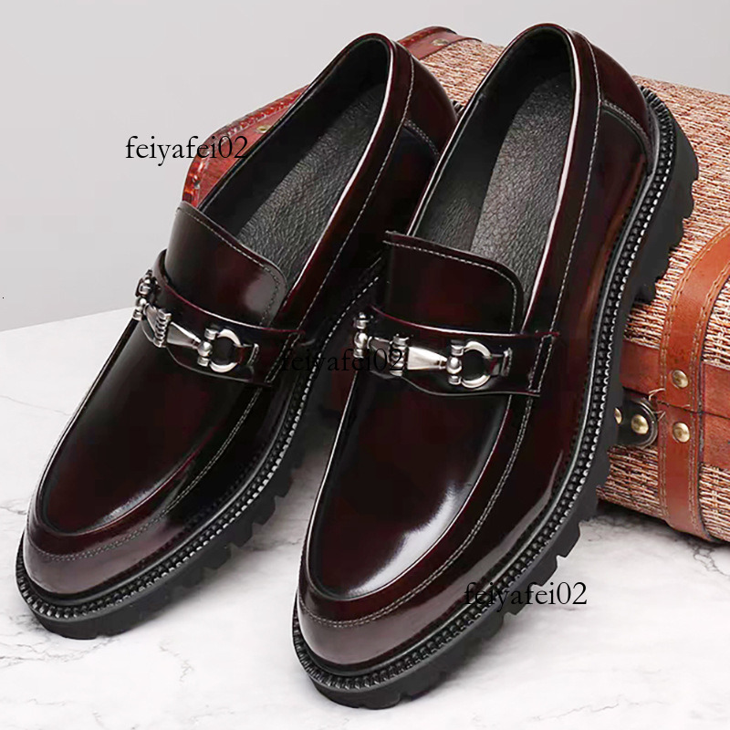 Designer shoes HPIOPL Slip-On 5507 Ma Jie Buckle Loafers Polished Men's Leather Shoes 69