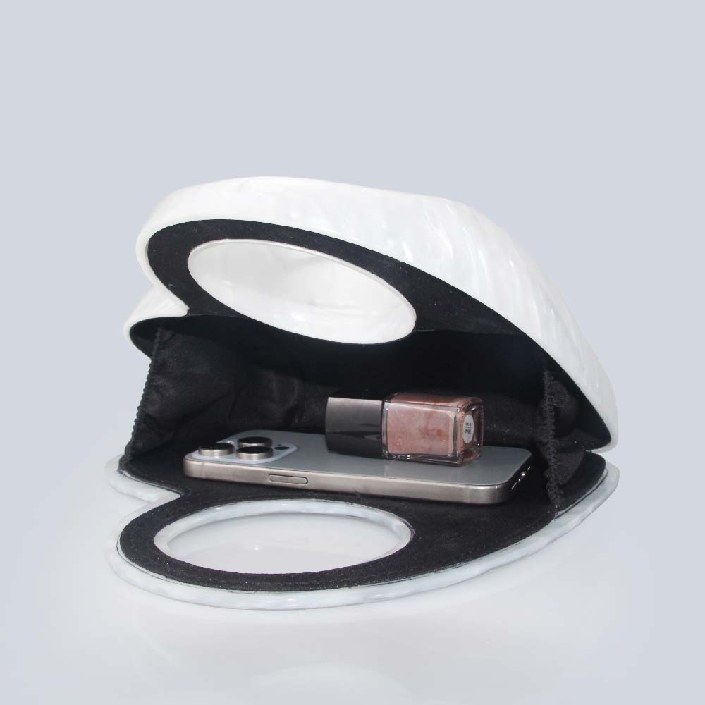 New Adult Girls Handheld Peach Heart Acrylic Bag Women's Fashion Show Wedding Banquet Bag Party Unique Handbag Female