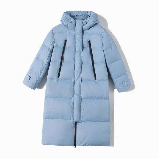 Women's Long Down Coat, White Duck Feather, Winter New Fashion Trendy Hooded Thickened Warm Bread Coat.