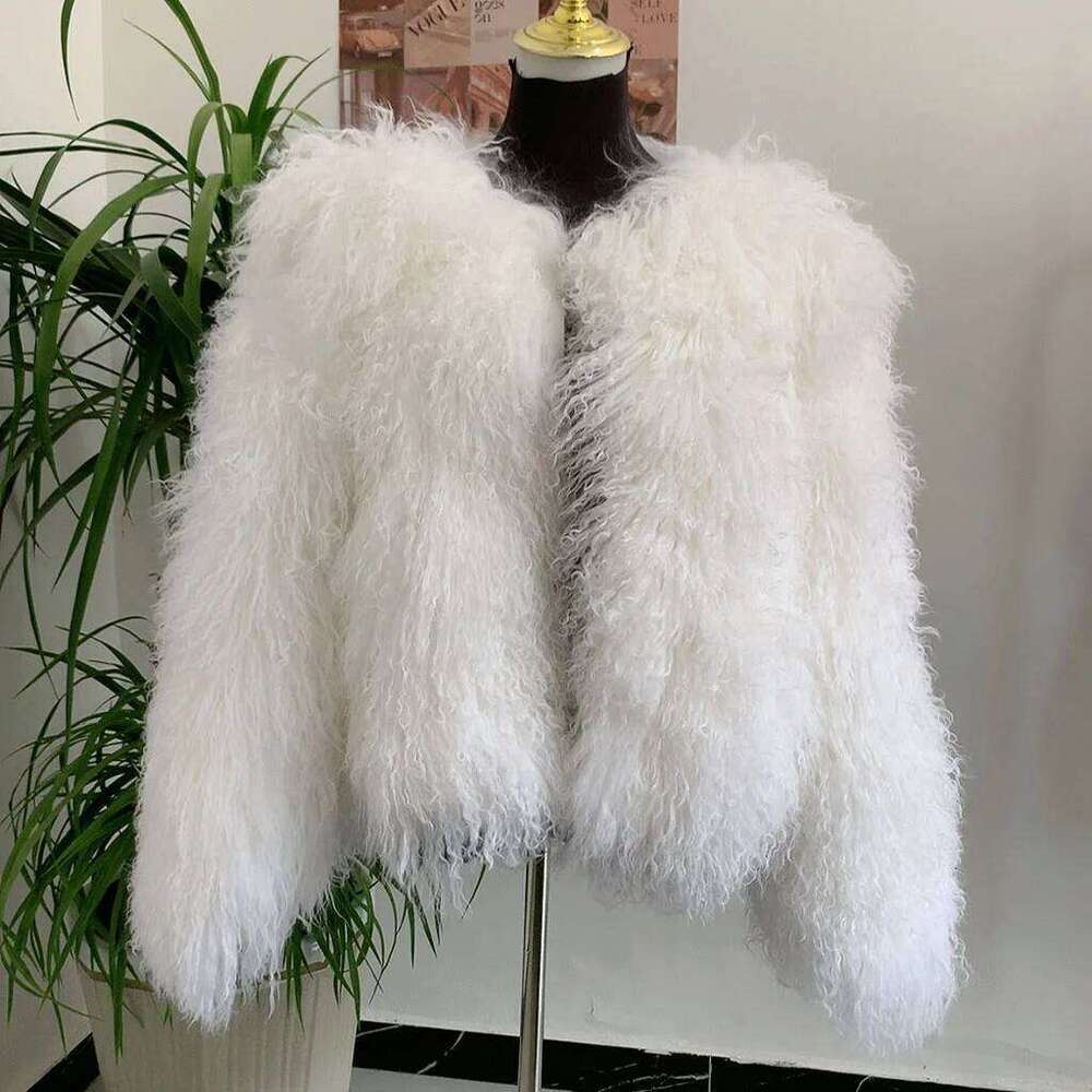 wool new winter autumn fashion elegant fur women's real Mongolian sheepskin coat fluffy