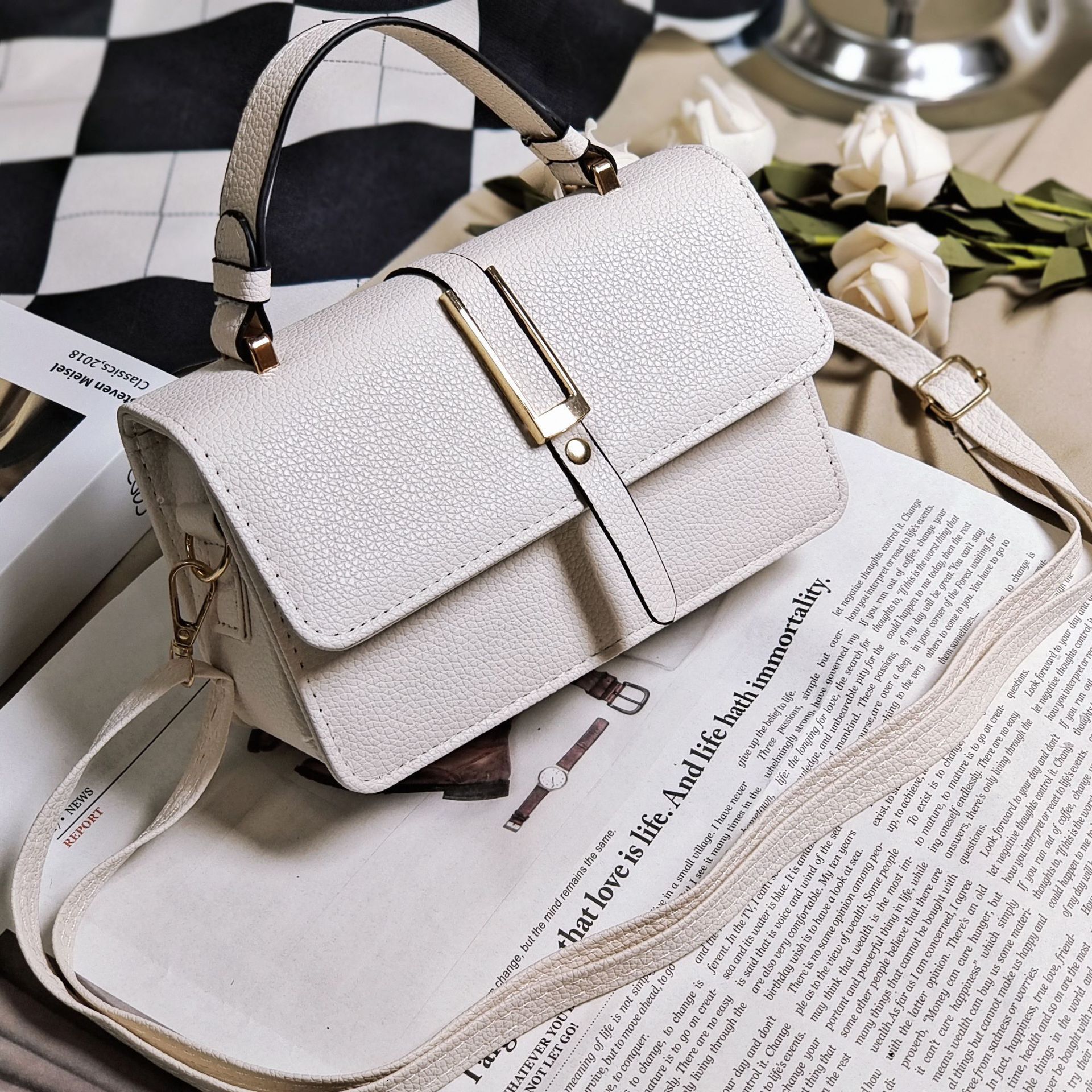 Top quality brand high-quality new style free designer bag new fashion bag lychee texture crossbody bag fashionable texture armpit bag new free design