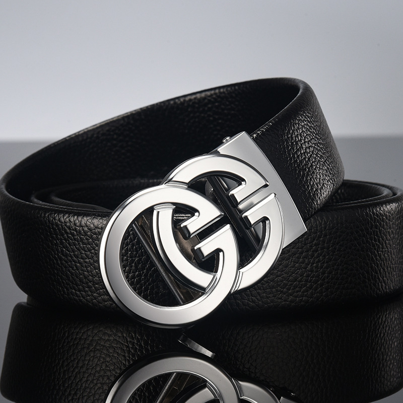 free shipping designer Belts Men's leather belt high-end luxury pants waistband men's automatic buckle plus size