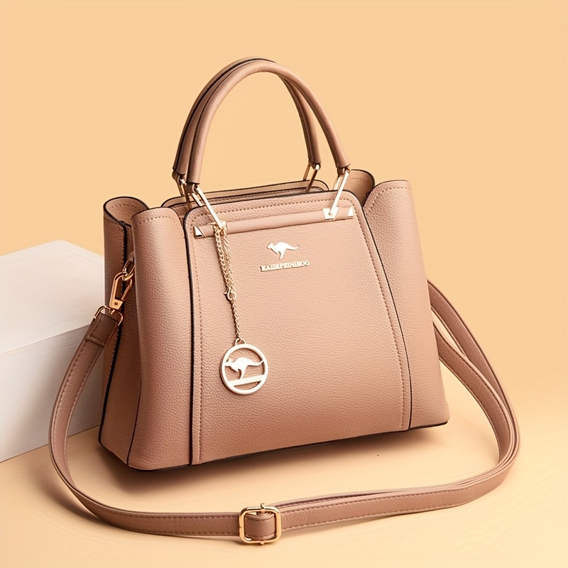 Women's Fashion Black with Gold Hardware Detachable Shoulder Strap - High-Quality, Lightweight, and Elegant Design Suitable for Daily Use, Design