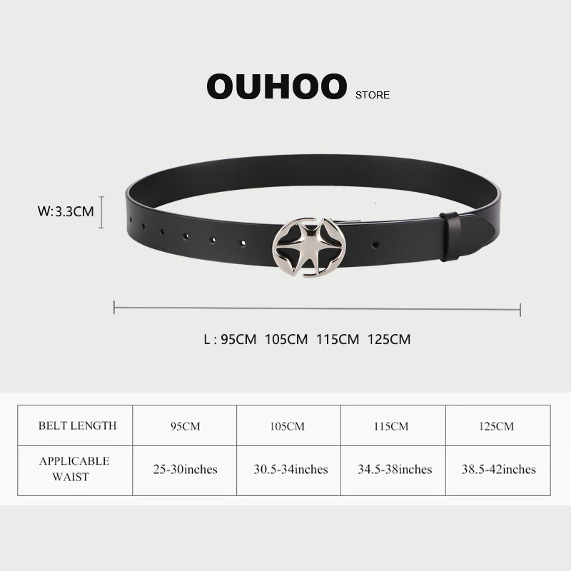 Fashion Star Buckle Y2k Belt Women Skinny Belt Vintage Belt Girls Punk Belts Adjustable Women Waist Belt with Skirts Jeans 250523