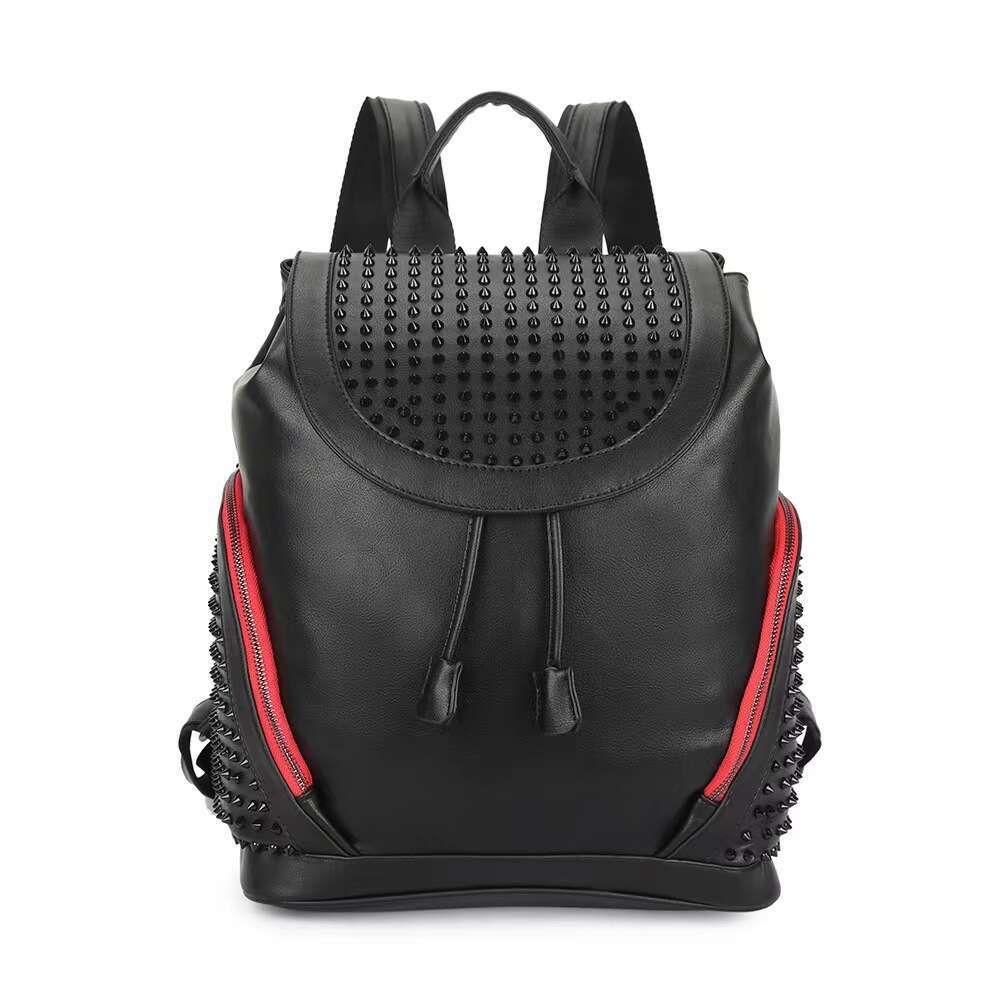 Fashion Spring New Large Capacity Soft Leather Studded Bag Casual Versatile Backpack