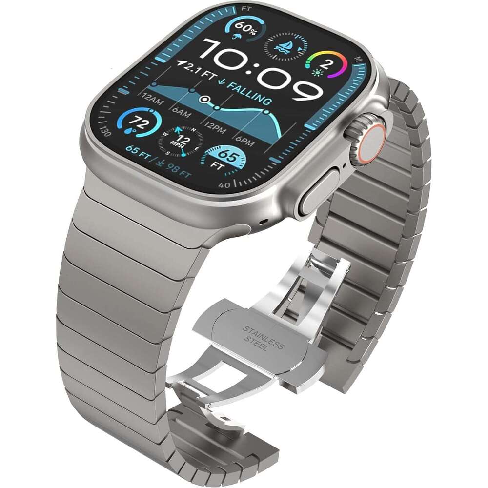 Compatible with Watch Ultra 49mm 46mm 45mm 44mm 42mm 10 9 8 7 Men's Stainless Steel Metal Band Suitable for Apple iWatch SE Series 6 5 4 3 2 1
