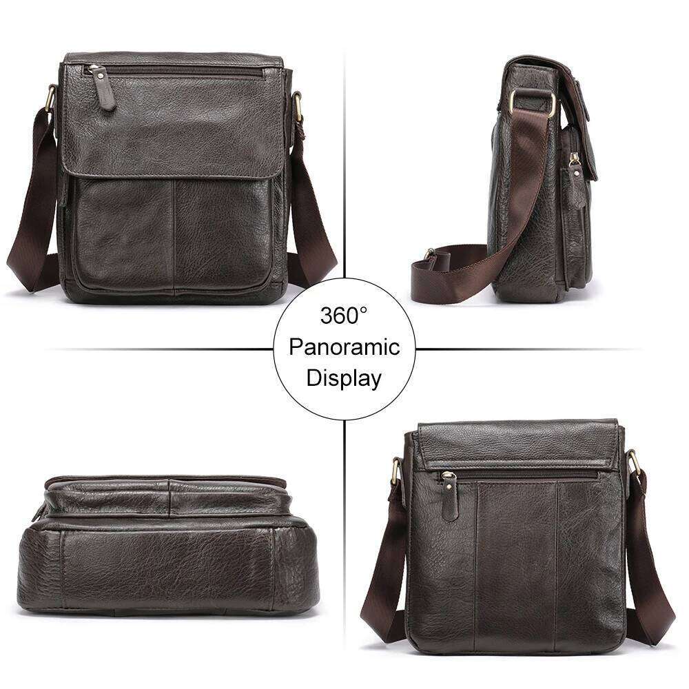 WESTAL Shoulder High Quality Bag Cowhide Leather Crossbody Capacity Men Messenger Tote Bags For Male 819A