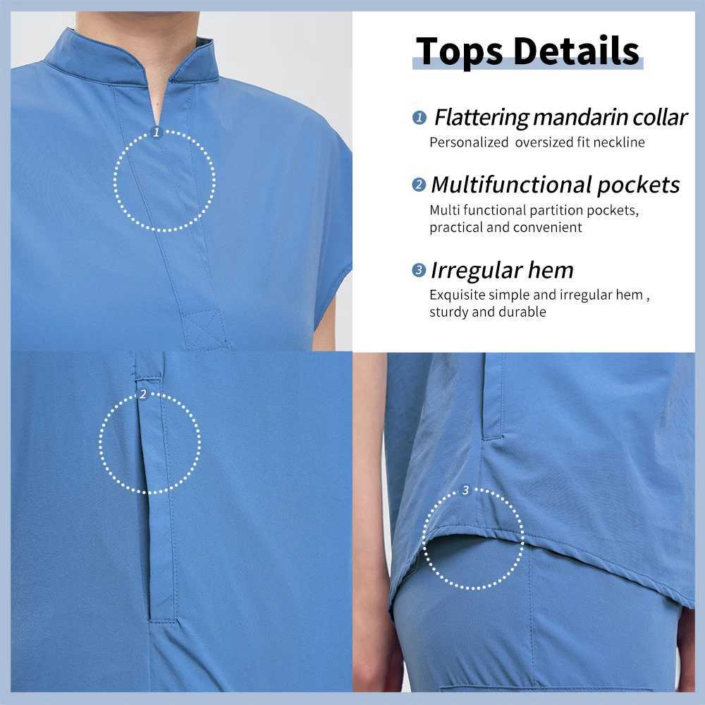 Fashion Clinical Surgical Uniforms Medical Scrubs Uniforms Sets Women Hospital Working Clothes Nurse Accessories Dental Workwear X2505281