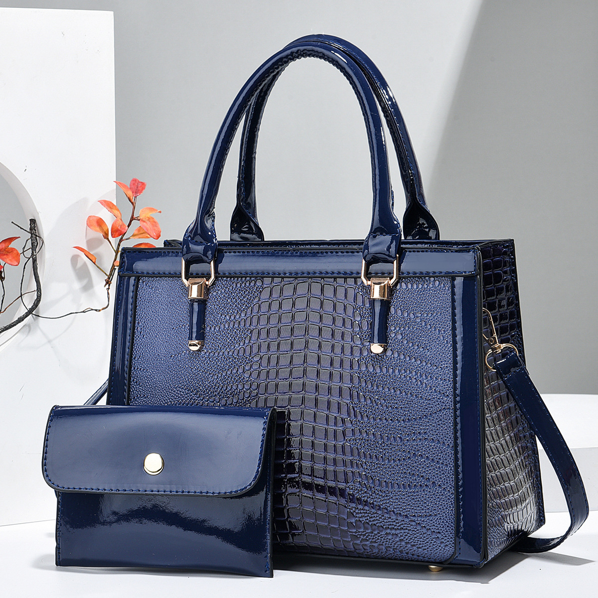 Top Brand High Quality New Style Multi-Piece Set Bags Crocodile Pattern Women's Tote Bag Large Capacity Shoulder Crossbody Handbag New Free Deliv