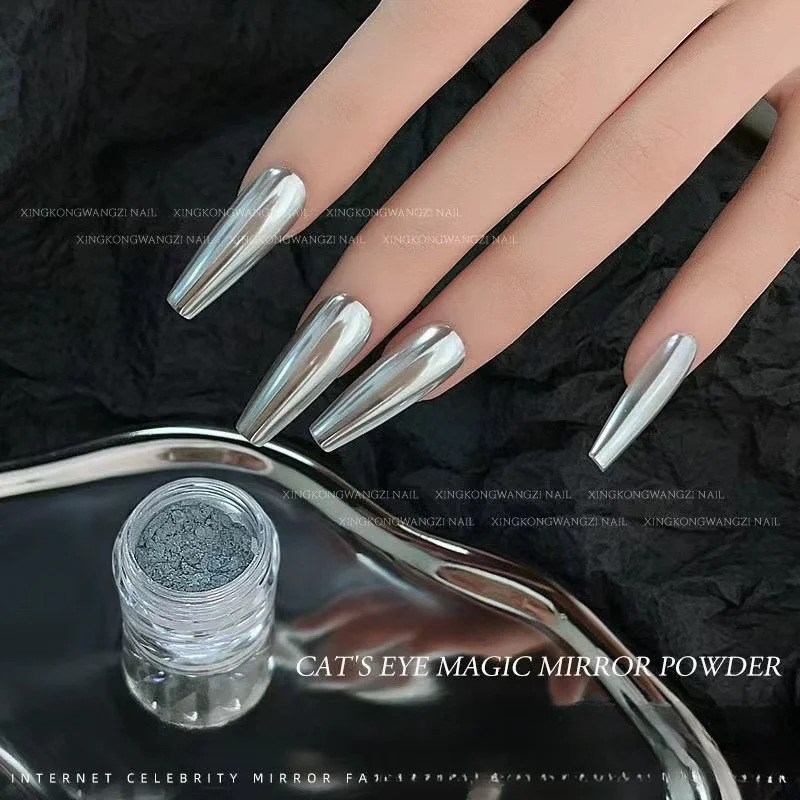 Moonlight Magic Mirror Powder Magnetic Mirror Cat Eye Nail Powder Matching DIY Nail Art Decoration Chrome Nail Salon Exclusive 250523