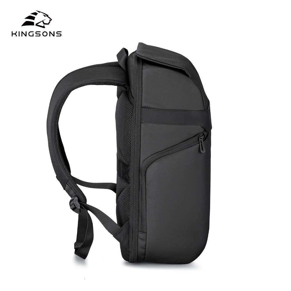 Kingsons Backpack For Men 15.6 inch Laptop 2025 New TSA Lock Anti-theft Waterproof 180° Open Up College Student Boys School Bag