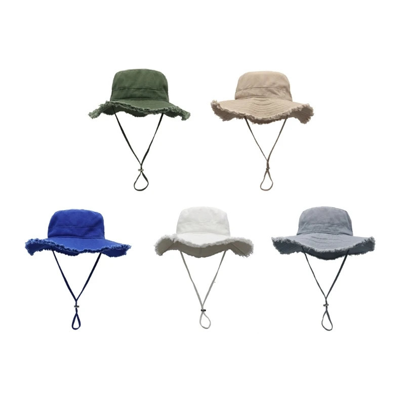 Outdoor Women Bucket Hat Wide Brim Fisherman Hat Dustproof Camping Bucket Hat 250526