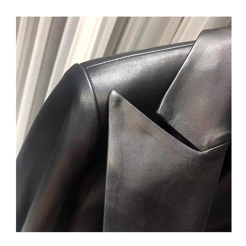 Wassup Happy Black Leather Jacket women's Spring and Autumn American Trendy Brand Retro Jacket High End Top