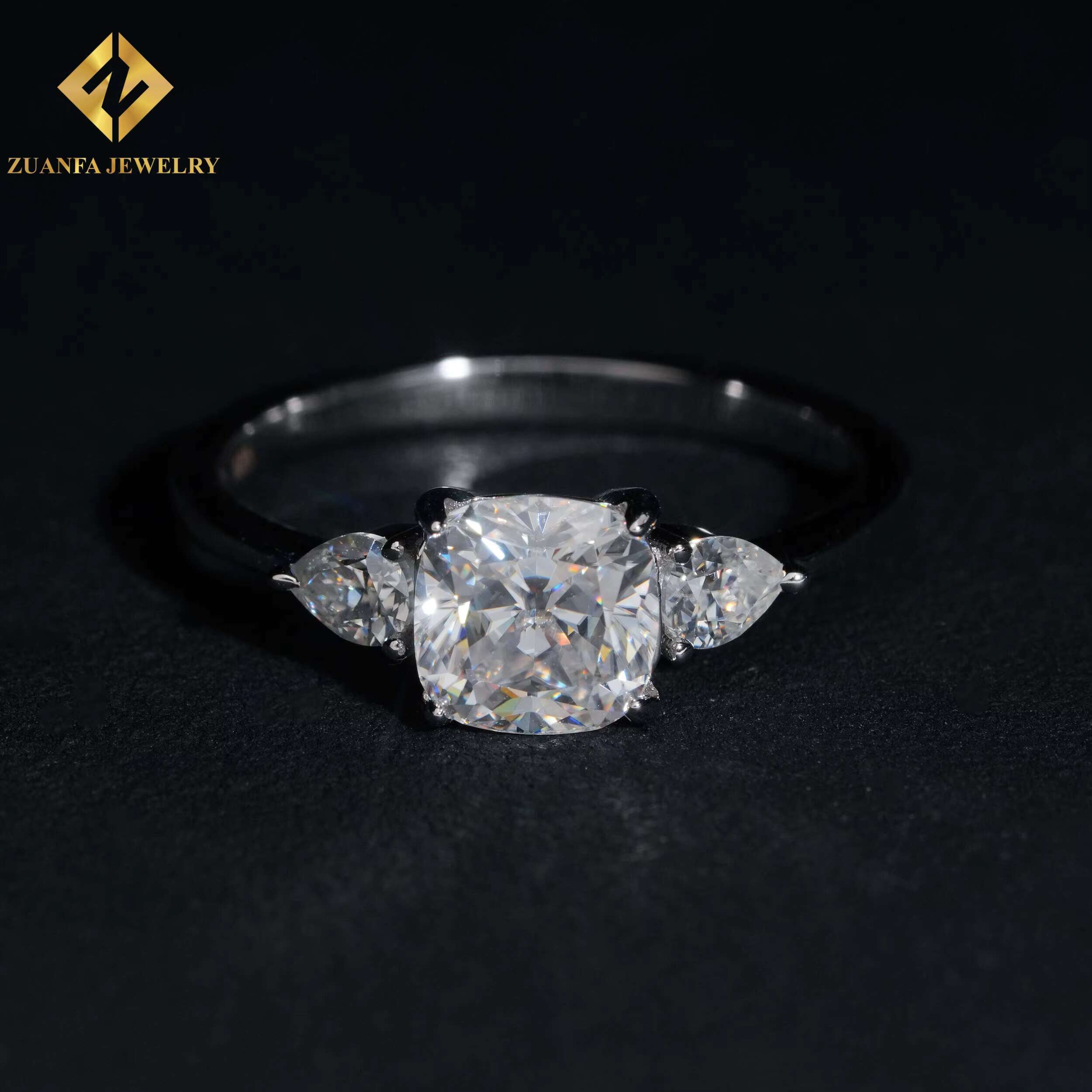 Hot Sale Wedding Ring 925 Silver VVS Moissanite Diamond Rings Engagement Wedding Ring for Women