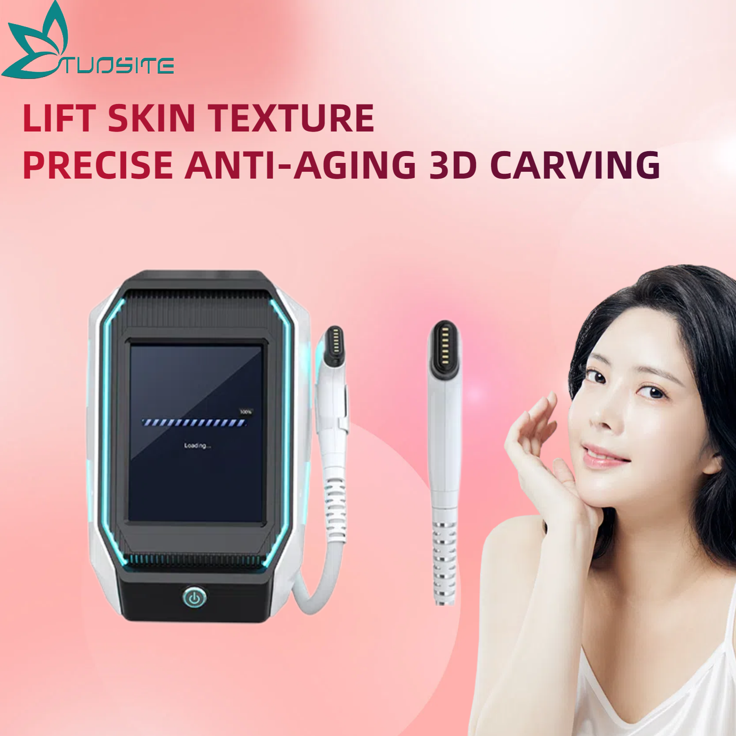 Non-Invasive RF Ultrasonic Skin Tightening Machine for Face and Neck