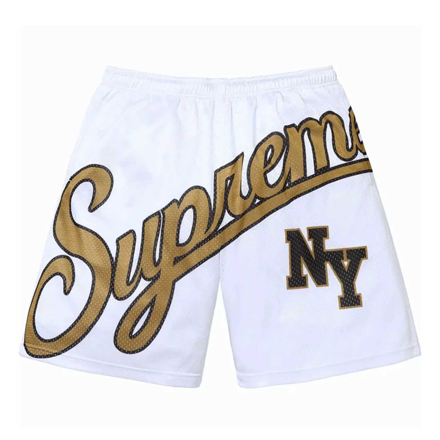 2025 Hot-selling Clothing Mesh Short White Loose Natural Comfortable Sweat-absorbing Quick-drying Mens and Womens Same Shorts X250528