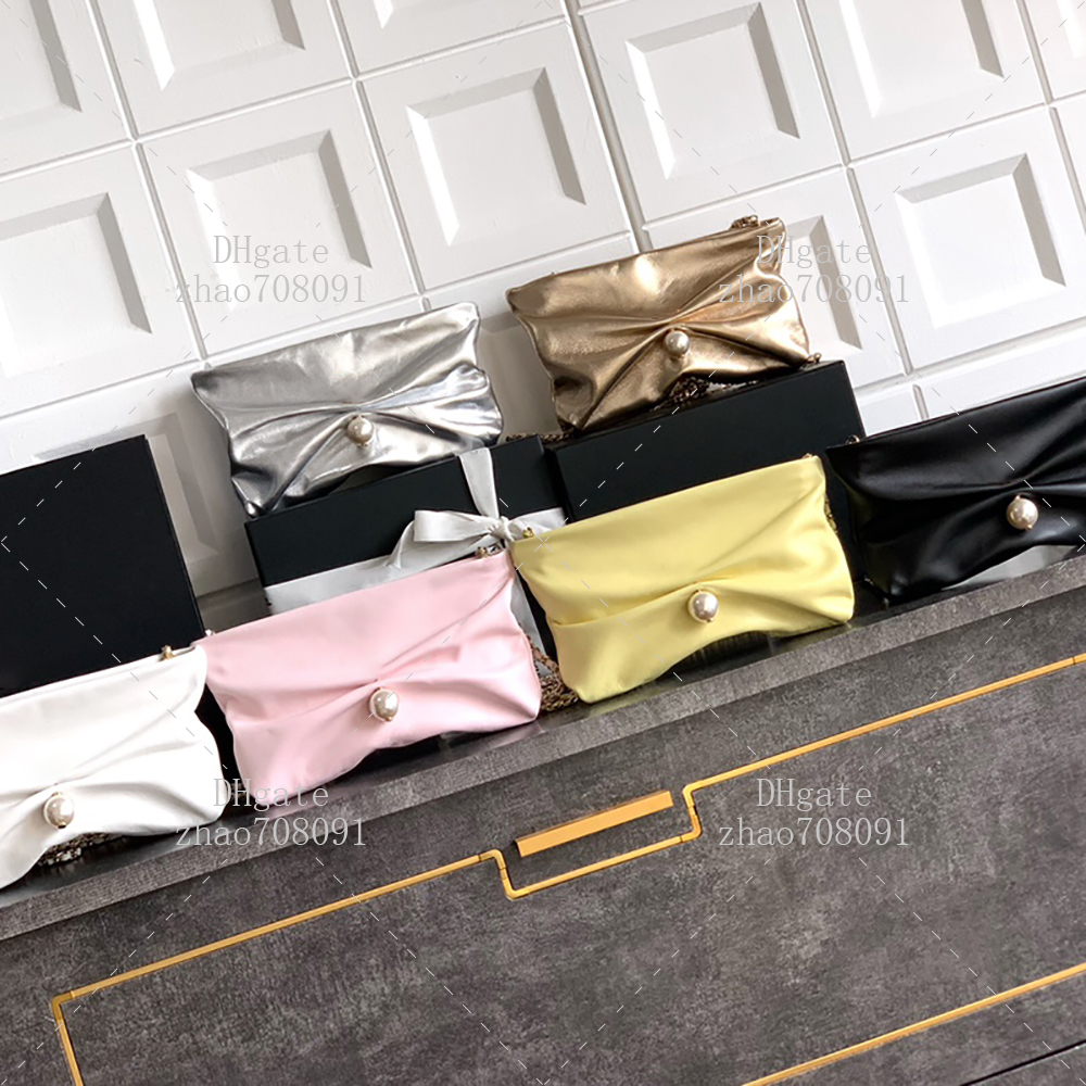 25S Diamond quality Designer Clutch Bag 24CM Lambskin leather Chain Bag Luxury Dinner bag With box C711