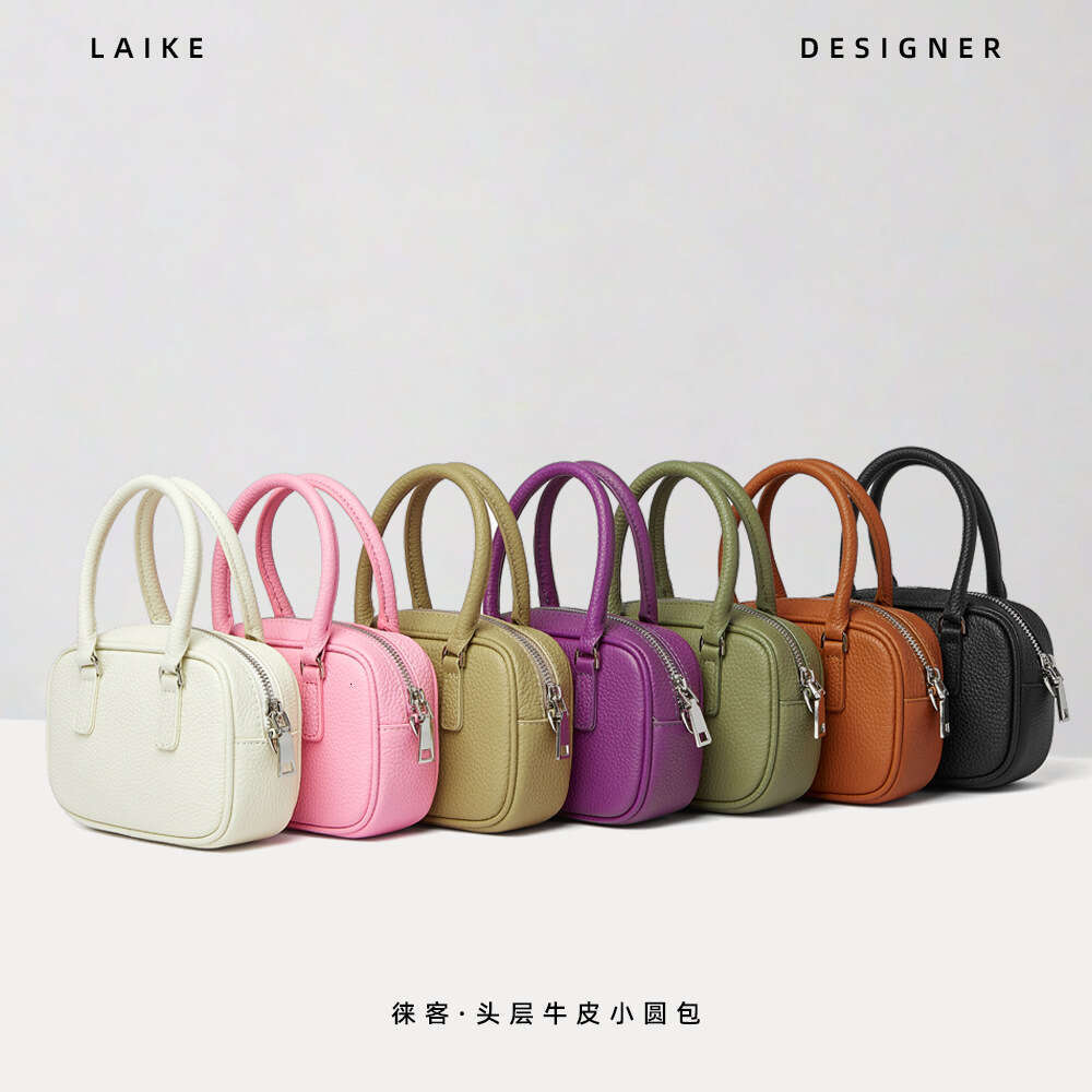 Boston Bowling Niche Pillow 2024 New High-end Handbag Genuine Leather Shoulder Crossbody Bag