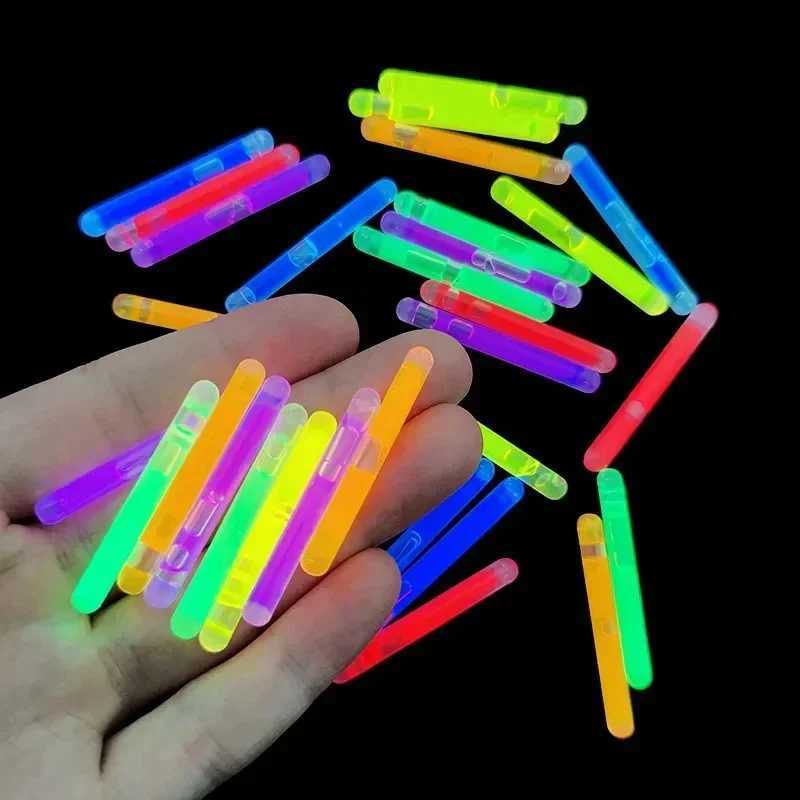 10/100pcs Glowing Sticks Bright Colorful Light Chemical Fluorescence Sticks for Wedding Party Clubs Night Fishing Float Lights W250528