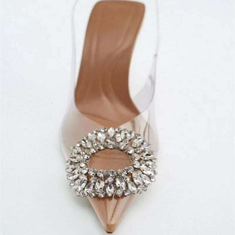 Large Summer Shoes Women New Heel Women's Pointed Thin Banquet Simple High Heels Sandals Plus Size 42