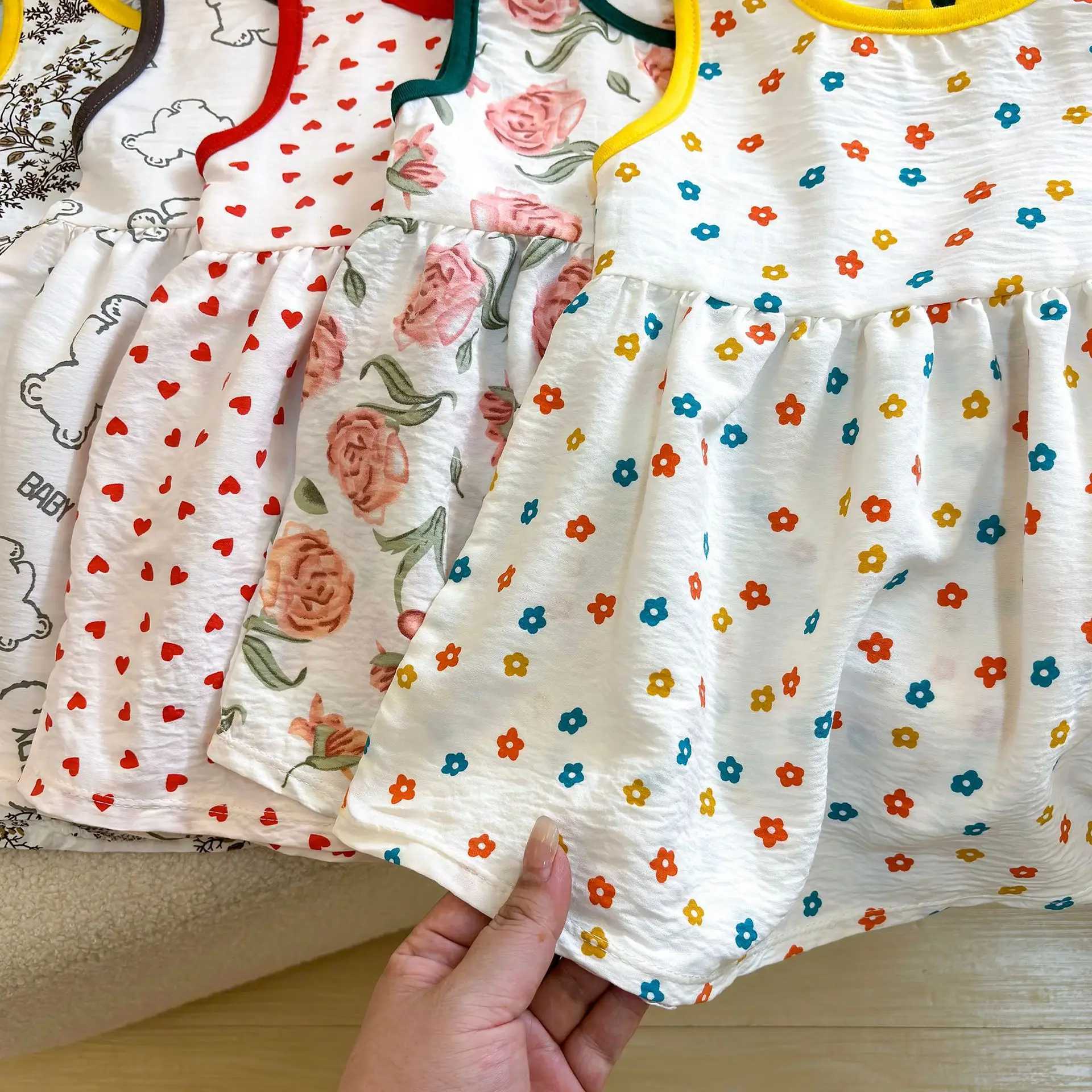 Fashion Printed Sleeveless Girls Dress Newborn Princess Dress Baby Girls Clothes Baby Girl Leisure Dress Baby Clothing X250528