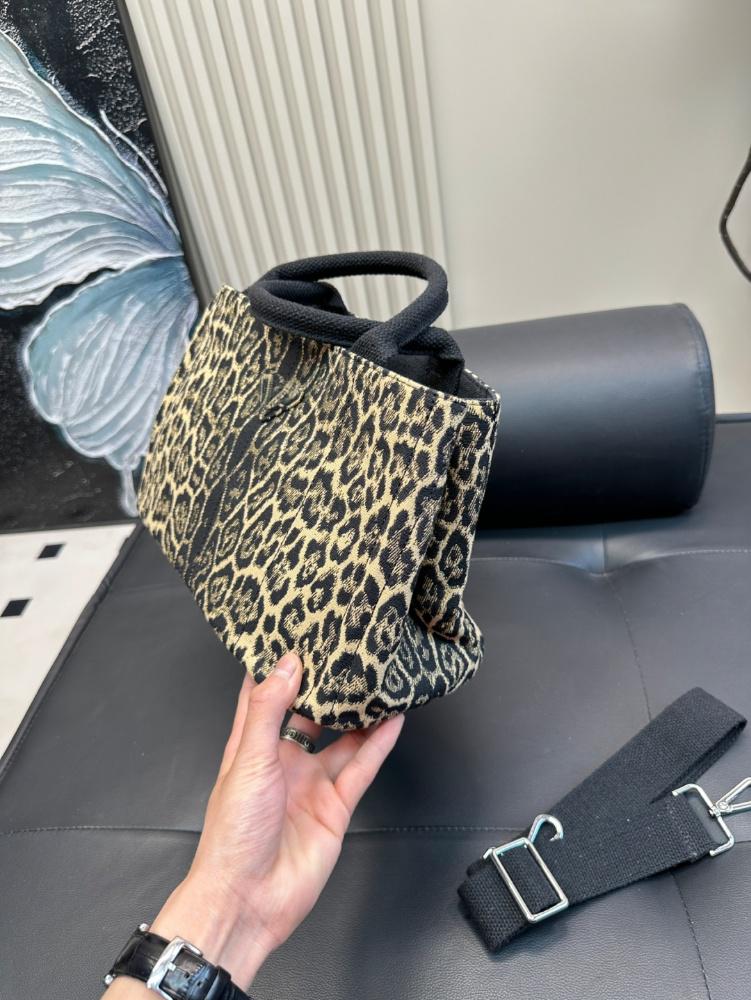 Denim leopard print tote bag handbag 2025 new large capacity shoulder bag crossbody bag women's bag