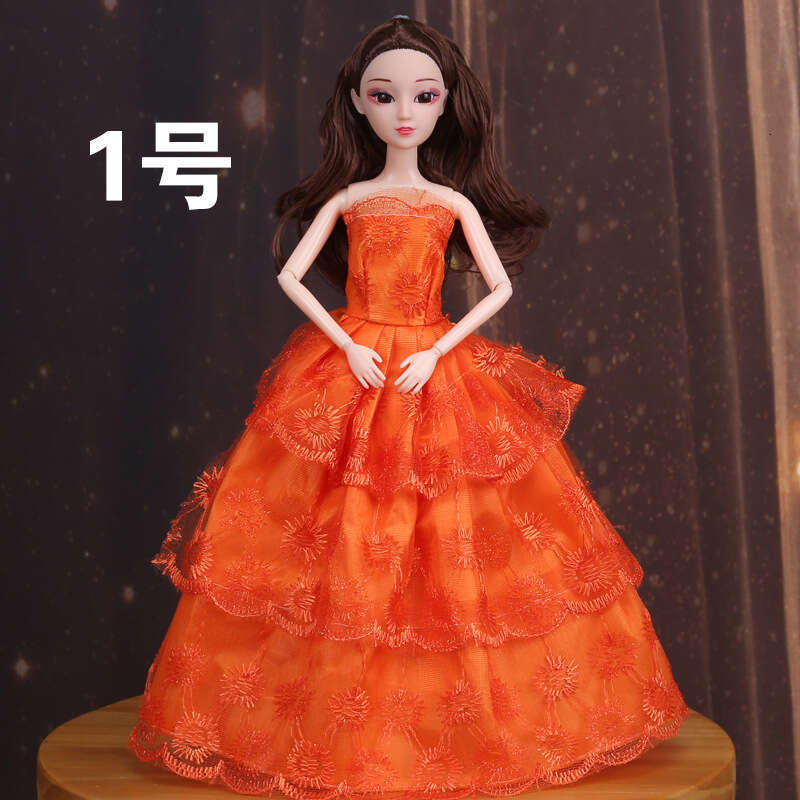 Half Suitable for 30cm Girl Doll Clothes Wedding Princess Train Skirt Evening Dress Loose