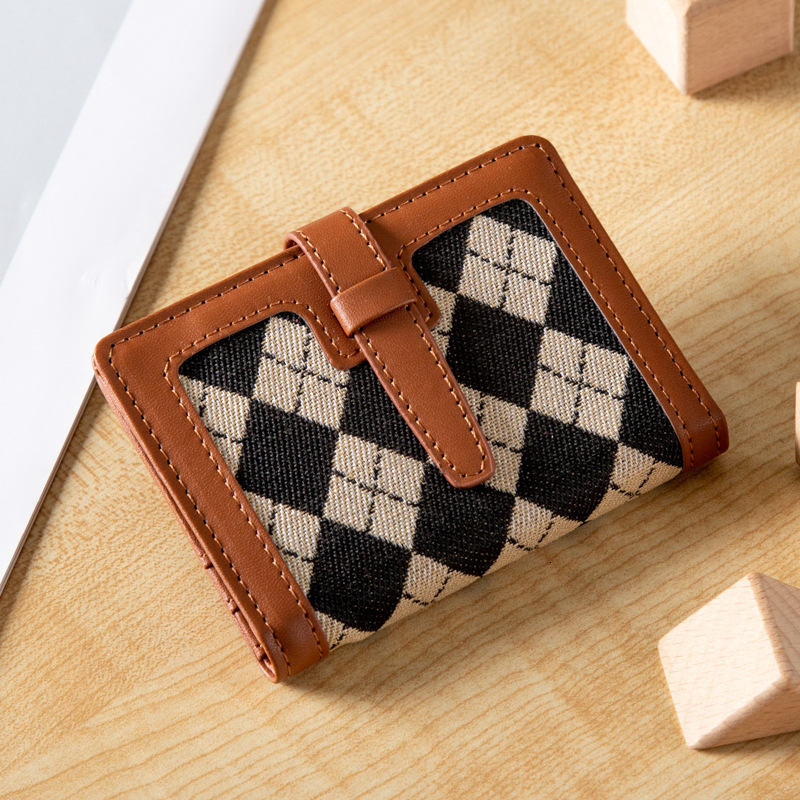 Free Shipping New Casual Designer Wallet Motor Vehicle Driver's License Leather Cover New Card Bag Checkered ID Bag