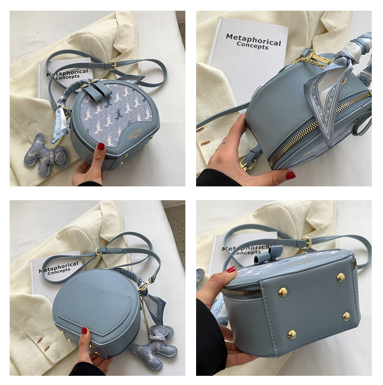 Fashion Women s Small Bag Summer New Style Slant Scarf Handbag Small fashion Round Bag Designer Fashion Women s Shoulder fashion Bag Crossbody Bag