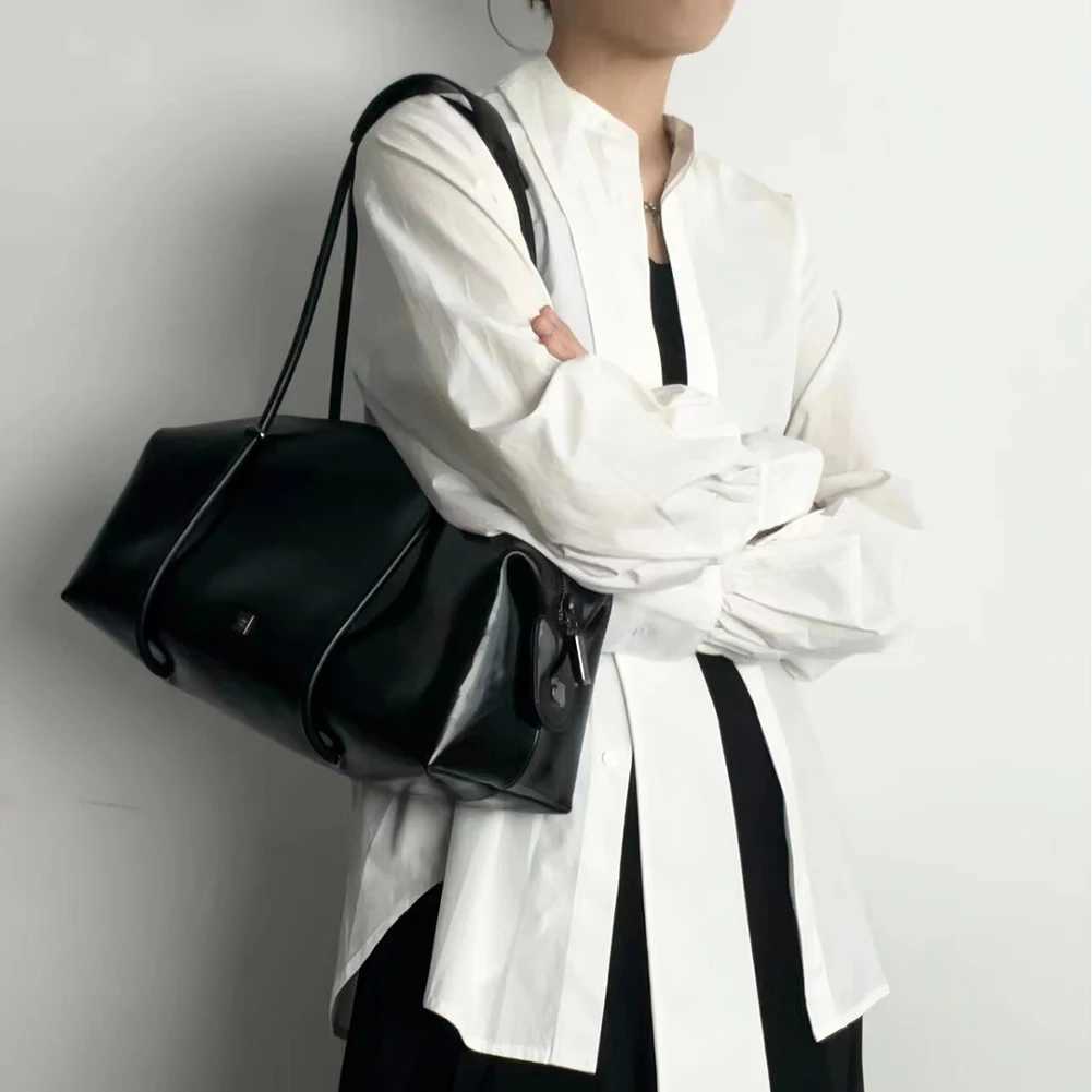 Boston Pillow Bag 2024 Travel Handbag Stylish Armpit Bag High Quality Single Shoulder Women Girl Bag Black Large Capacity Totes Y250528