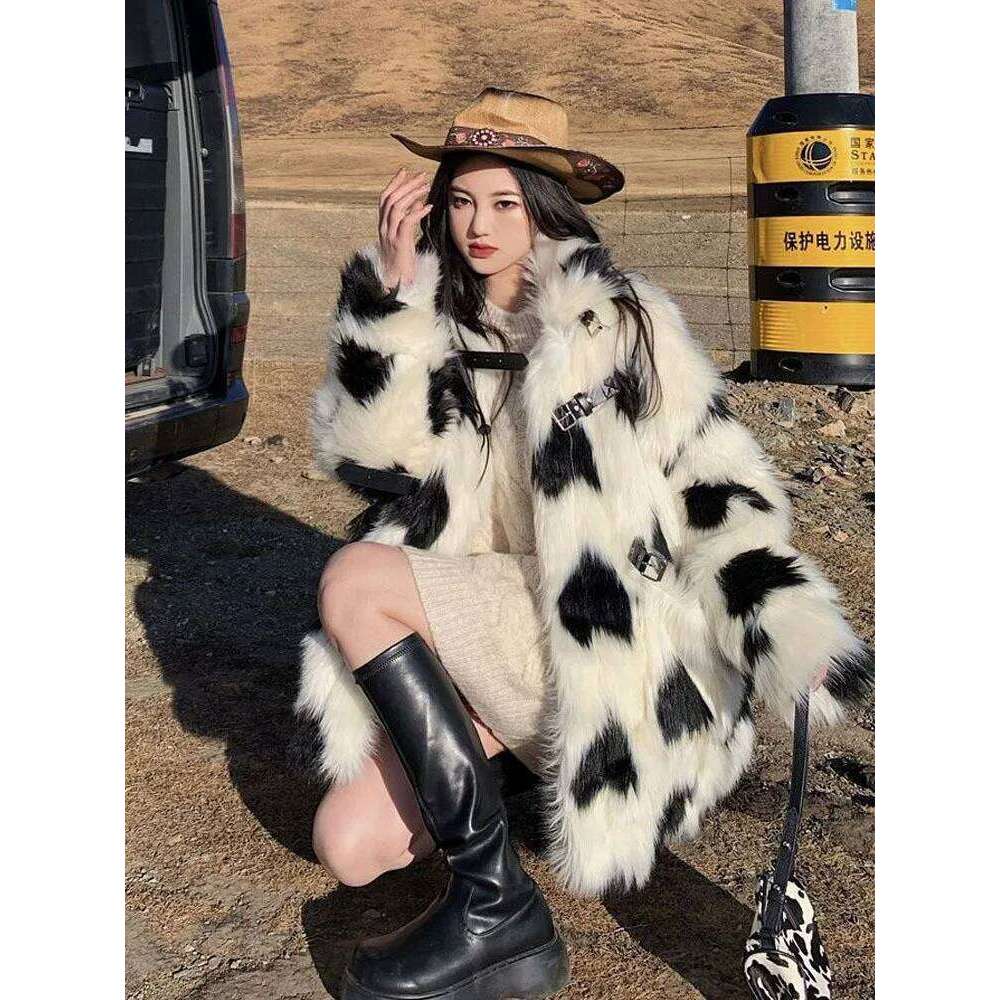 New Top Faux Fur Coat Coats Woman 2024 Outerwears Women's Winter Jacket