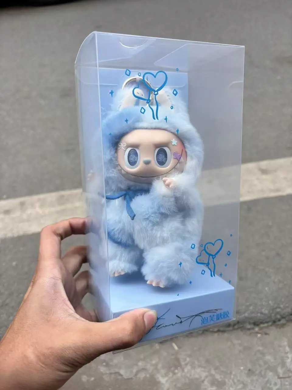 New 17cm Pop Labubu Leader Eye Angel Zimo Leader Vinyl Doll Pendant Cute Ornaments Holiday Gift Toys X250528