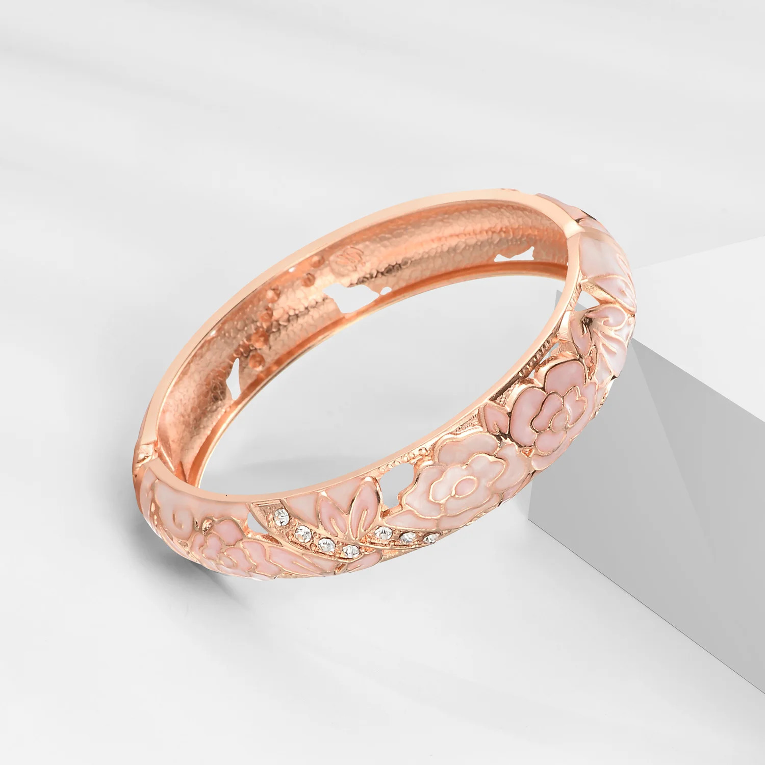 Hollow Bracelets For Women Enamel Bangles Cloisonne Womens Bracelet Pink Bangle On Hand Alloy Jewelry India African Hawaiian 250517