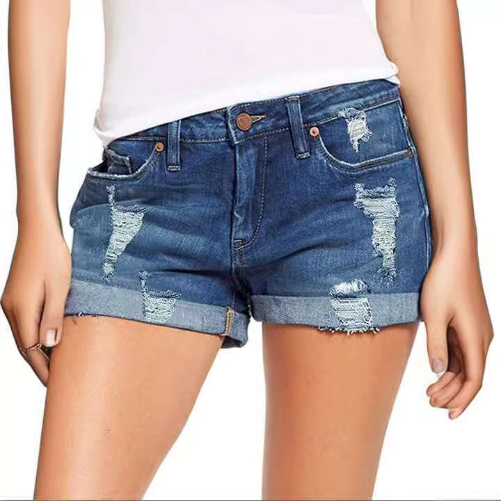 Shorts Women Denim Shorts Elastic Ripped Denim Shorts For Women Jean Shorts