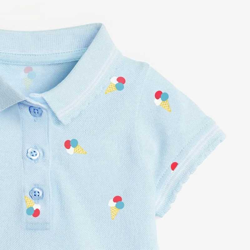Little maven 2025 Kids Clothes Girls Summer Ice-cream Casual Dress Polo Baby Girls Pretty Vestidos for Children 2-7 year X250528