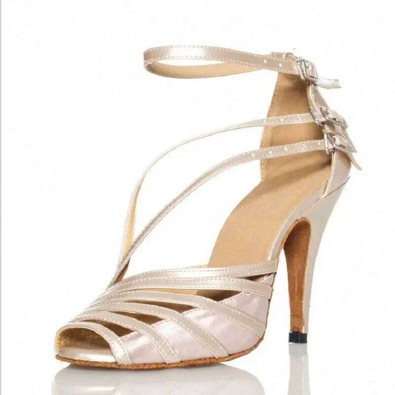 Women Latin Ballroom Dance Female Salsa Sandals Indoor Soft Sole Ladies Sambal Tango Shoes Party Stage Game Performance