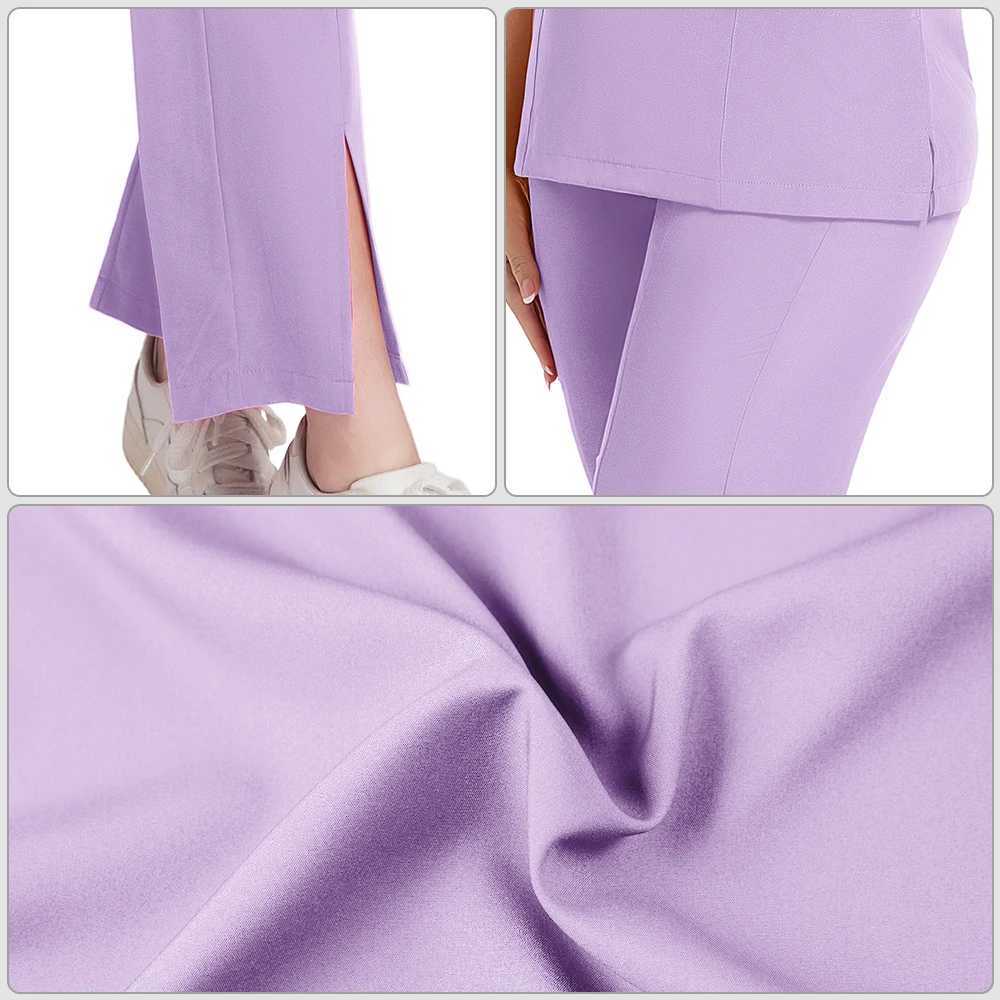 Manufacturer Spa Workwear Medical Scrubs Fashionable Women Stretch Fabric Hospital Nursing Two Piece Nurse Scrub Sets Uniform X250528
