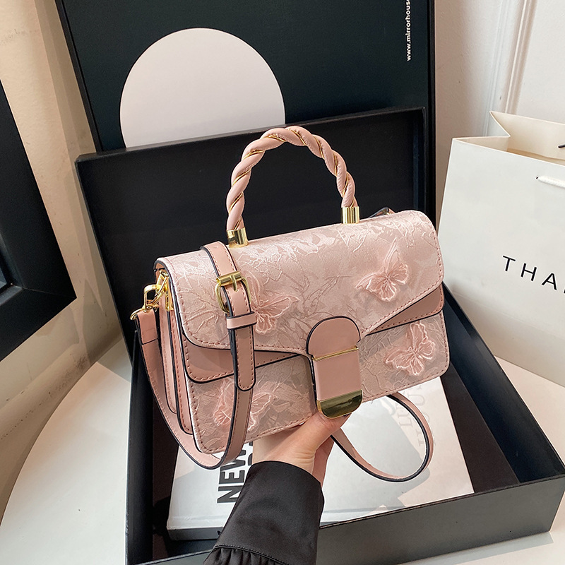 Luxury Brand Designer Bag 2025 New Spring Simple Fashion Fresh Chinese Embroidered Butterfly Bags Casual Premium Shoulder Bag