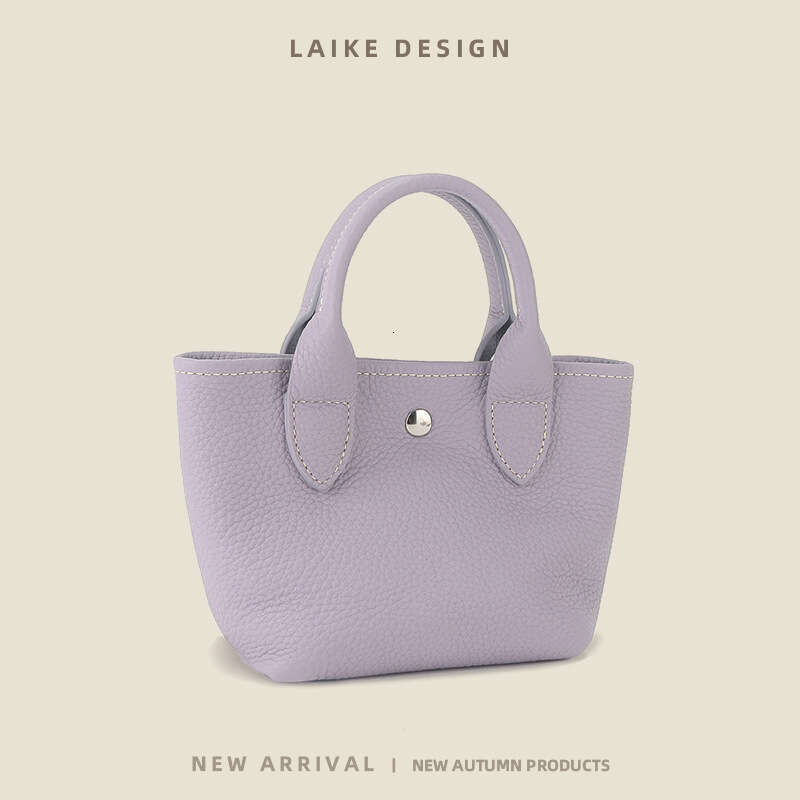 Women's 2025 New Genuine Leather Basket Niche High-end Sense Bucket Fashion Simple Shoulder Crossbody Bag