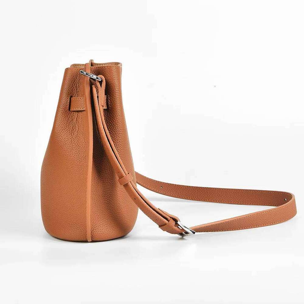 Mendy Shoulder Designer Rectangular Bags For Woman Original Brand Genuine Leather Bucket Bag Small Size Crossbody