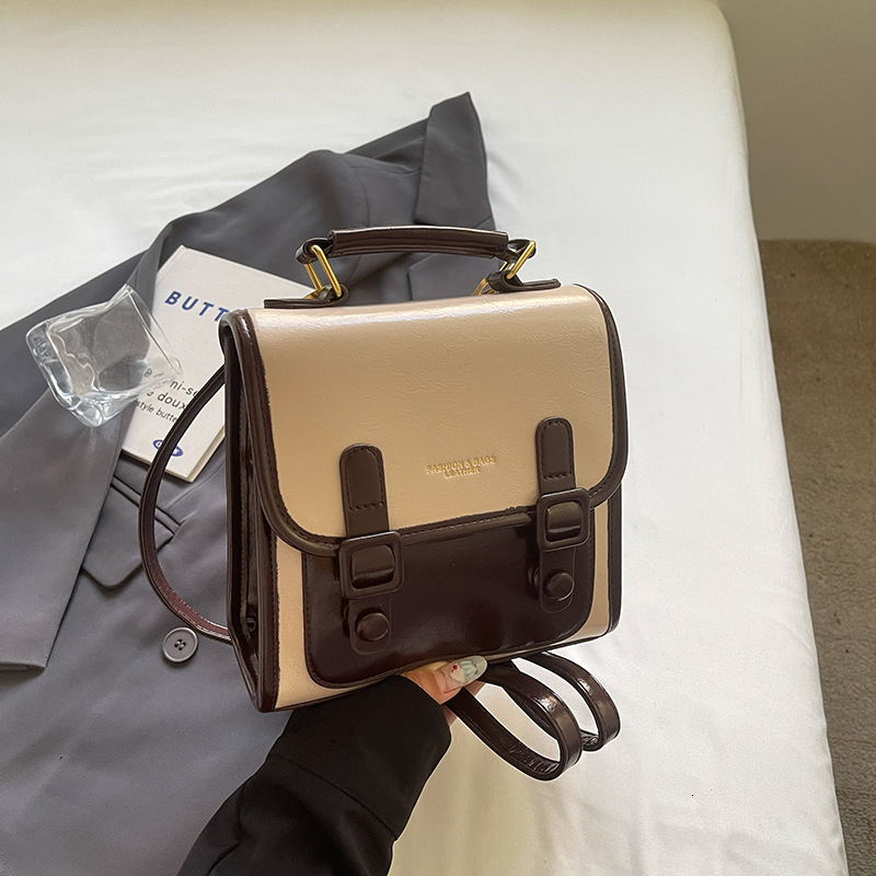 Free Shipping Designer Bag Leisure Niche High-end Hand-held Small Square Bag For Women Versatile Commuting Western-style College Style Backpack