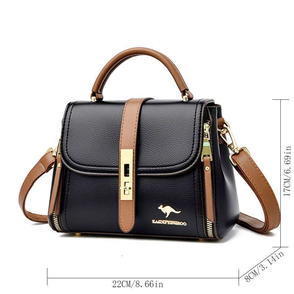 Flip Cover Bilayer Women Purses and Handbags Crossbody Designers High Quality Leather Fashion Messenger Shoulder Bags Sac