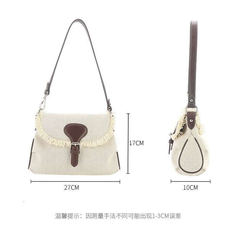 for Women 2023 Spring Summer New Simple Denim Underarm Niche Personality Handmade Wool Canvas Bag