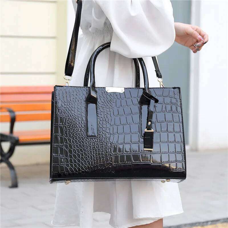 Crocodile Print Women Handbags Purse Tote Adjustable Strap Top Handle Bag Large Capacity Crossbody Bags Work Travel Gift