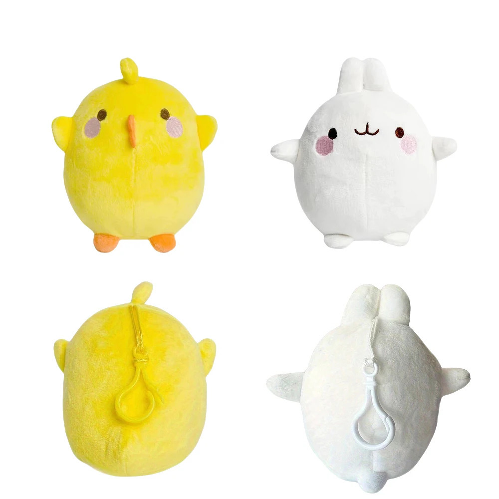 Genuine 11-14cm MOLANG Piu Plush Toy Pendant Cartoon Animal Rabbit Chick Cute Keychain Stuffed Doll for Child Christmas Gift 250528