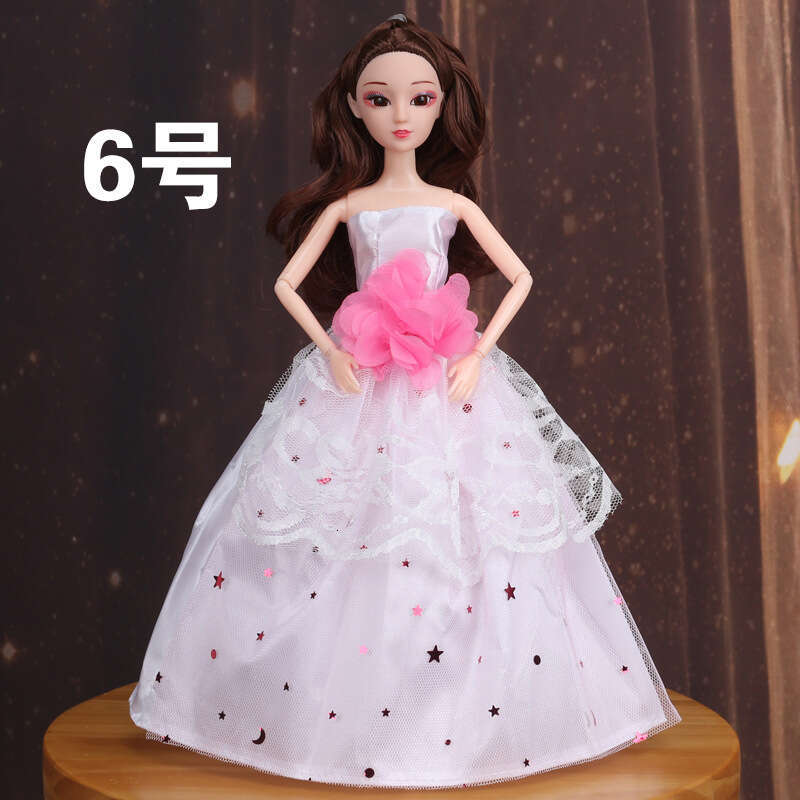 Half Suitable for 30cm Girl Doll Clothes Wedding Princess Train Skirt Evening Dress Loose