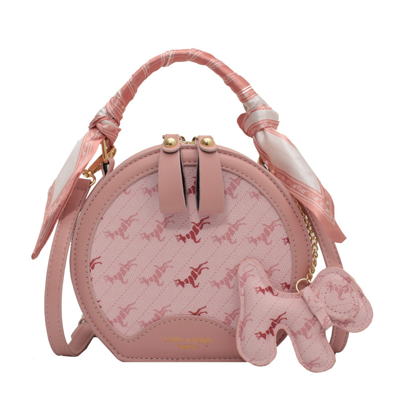 Fashion Women s Small Bag Summer New Style Slant Scarf Handbag Small fashion Round Bag Designer Fashion Women s Shoulder fashion Bag Crossbody Bag